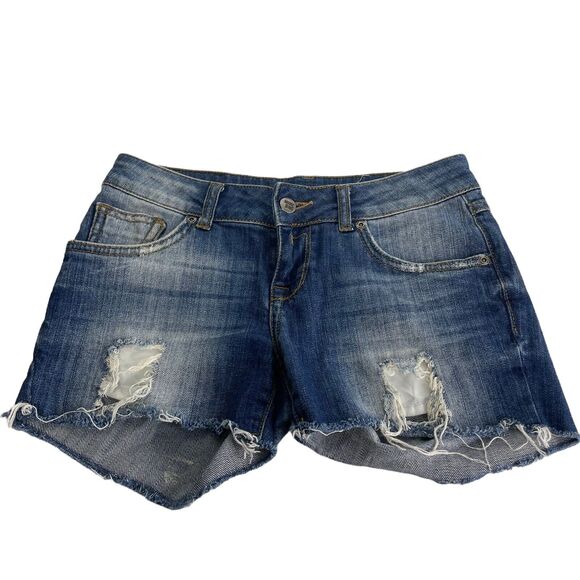 anine bing cutoff Distressted Jean shorts Size 25 - Picture 1 of 11